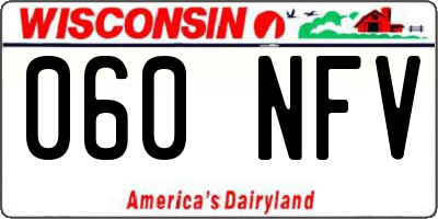 WI license plate 060NFV