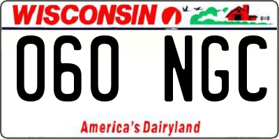 WI license plate 060NGC
