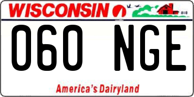 WI license plate 060NGE
