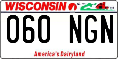 WI license plate 060NGN