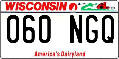 WI license plate 060NGQ
