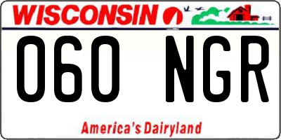 WI license plate 060NGR