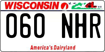 WI license plate 060NHR