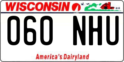 WI license plate 060NHU