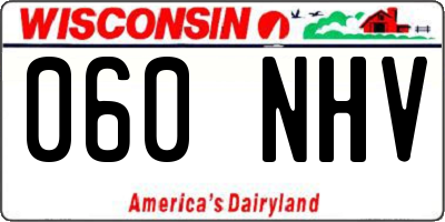 WI license plate 060NHV