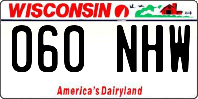 WI license plate 060NHW