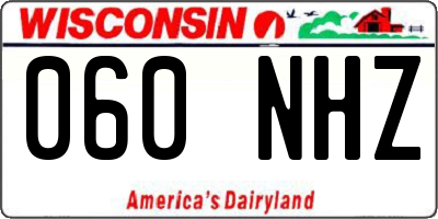 WI license plate 060NHZ