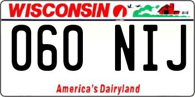 WI license plate 060NIJ