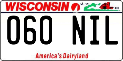 WI license plate 060NIL