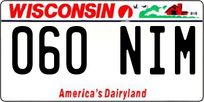 WI license plate 060NIM