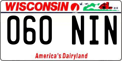 WI license plate 060NIN