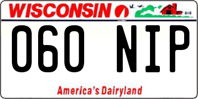 WI license plate 060NIP