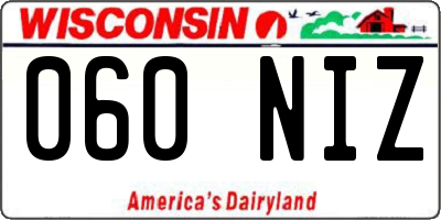 WI license plate 060NIZ