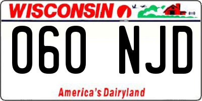 WI license plate 060NJD