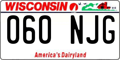 WI license plate 060NJG