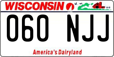 WI license plate 060NJJ