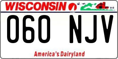 WI license plate 060NJV