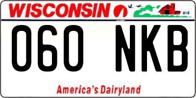 WI license plate 060NKB