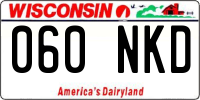 WI license plate 060NKD