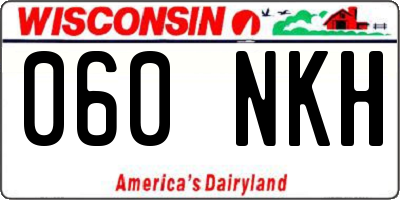 WI license plate 060NKH
