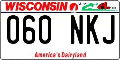WI license plate 060NKJ