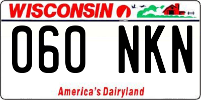 WI license plate 060NKN