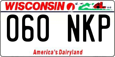 WI license plate 060NKP