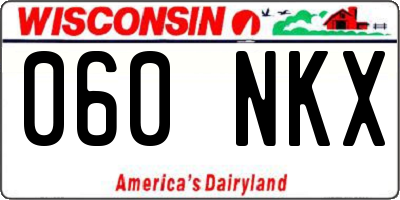 WI license plate 060NKX