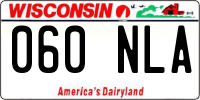 WI license plate 060NLA