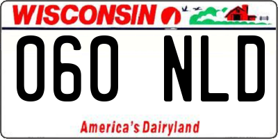WI license plate 060NLD