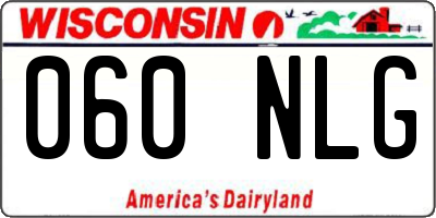 WI license plate 060NLG