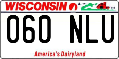 WI license plate 060NLU