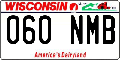 WI license plate 060NMB