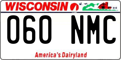 WI license plate 060NMC