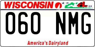 WI license plate 060NMG