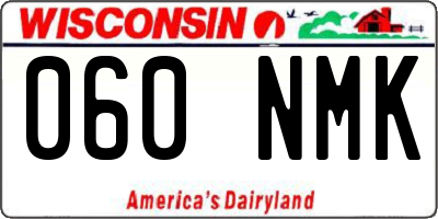 WI license plate 060NMK