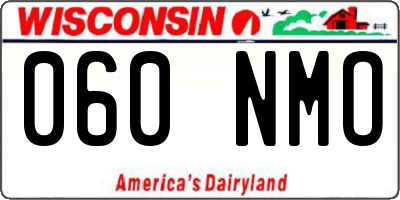WI license plate 060NMO