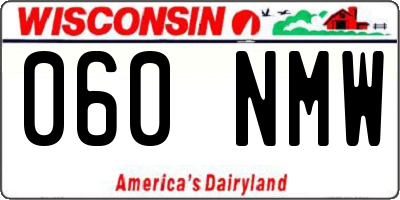WI license plate 060NMW