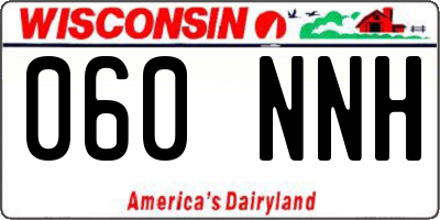 WI license plate 060NNH
