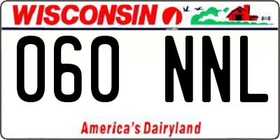 WI license plate 060NNL