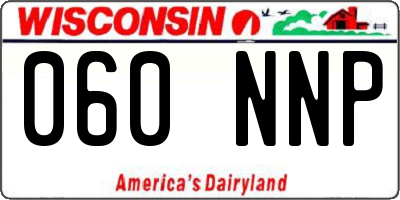WI license plate 060NNP