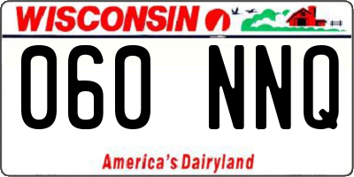 WI license plate 060NNQ