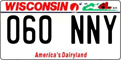 WI license plate 060NNY