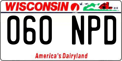 WI license plate 060NPD