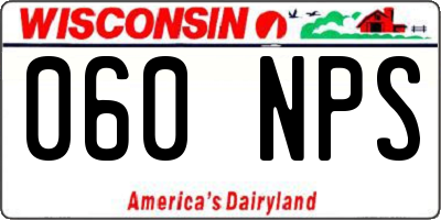 WI license plate 060NPS