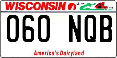 WI license plate 060NQB