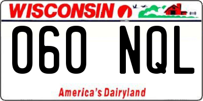 WI license plate 060NQL