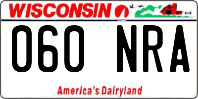 WI license plate 060NRA