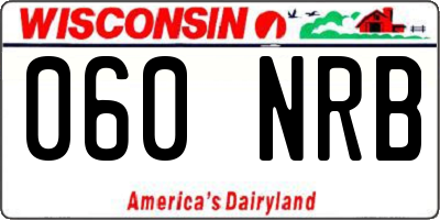WI license plate 060NRB