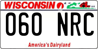 WI license plate 060NRC